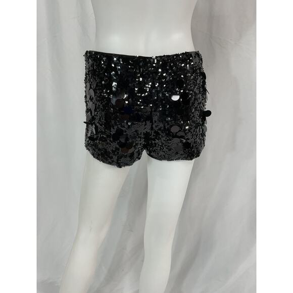 Guizio 'Pailette' Black Sequin Embellished Short Size XS - Picture 3 of 5